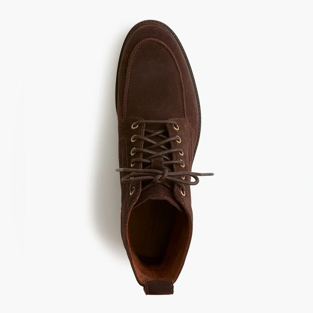 J. CREW Suede Lace Up Boots‎ in Brown Size 8.5 $248 NWOB CL558